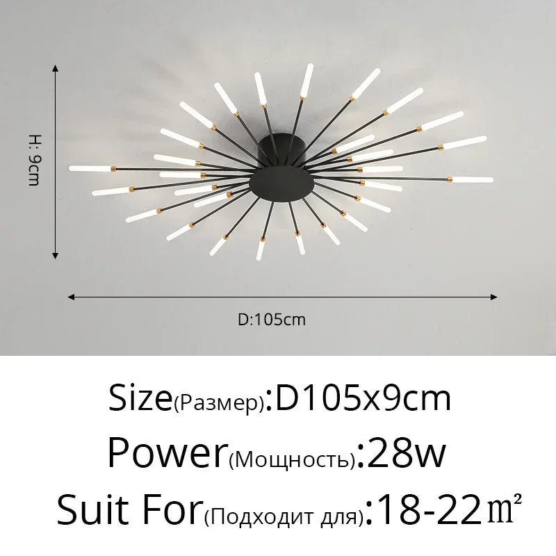 Modern Minimalist Metal Master Bedroom LED Ceiling Lamp Nordic Restaurant Dinning Room Ceiling Light Home Decor Ceiling Fixtures