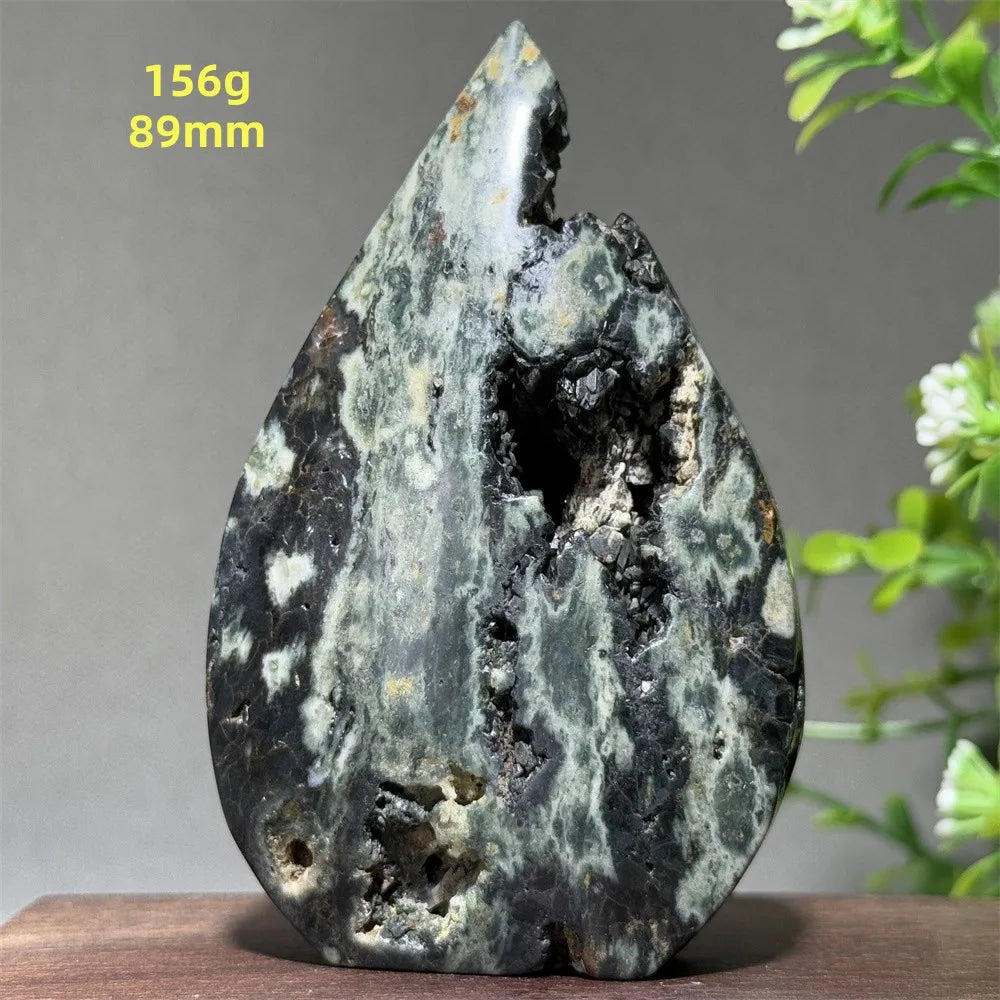 Natural Ancient Ocean Jasper Crystalline Cluster Free Form Torch Mineral Rock Spirit Energy Witchcraft Healing Home Decor Gift