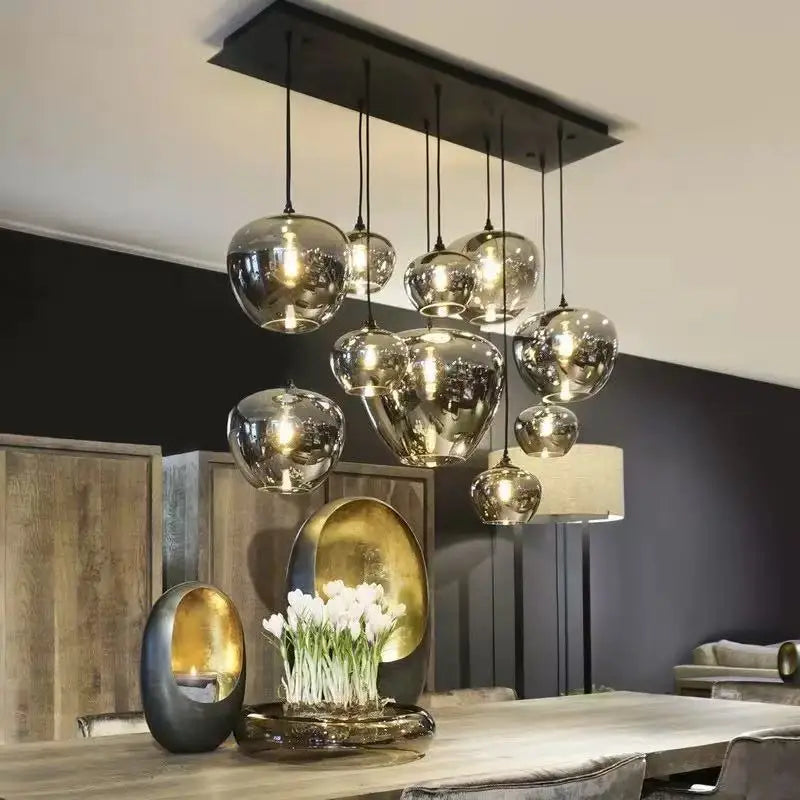 LED Pendant Light Modern High-end Restaurant Cup Transparent Glass for Living Room Chandelier Bedroom Home Decor Art Lamp Design