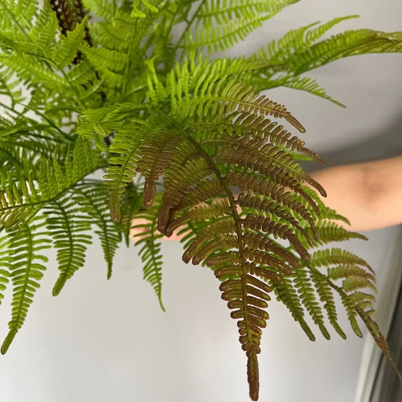 18 Heads Artificial Green Fern Plants for Living Room - Faux Large Fern Grass for DIY Crafts, Garland, Wreath & Home Decor