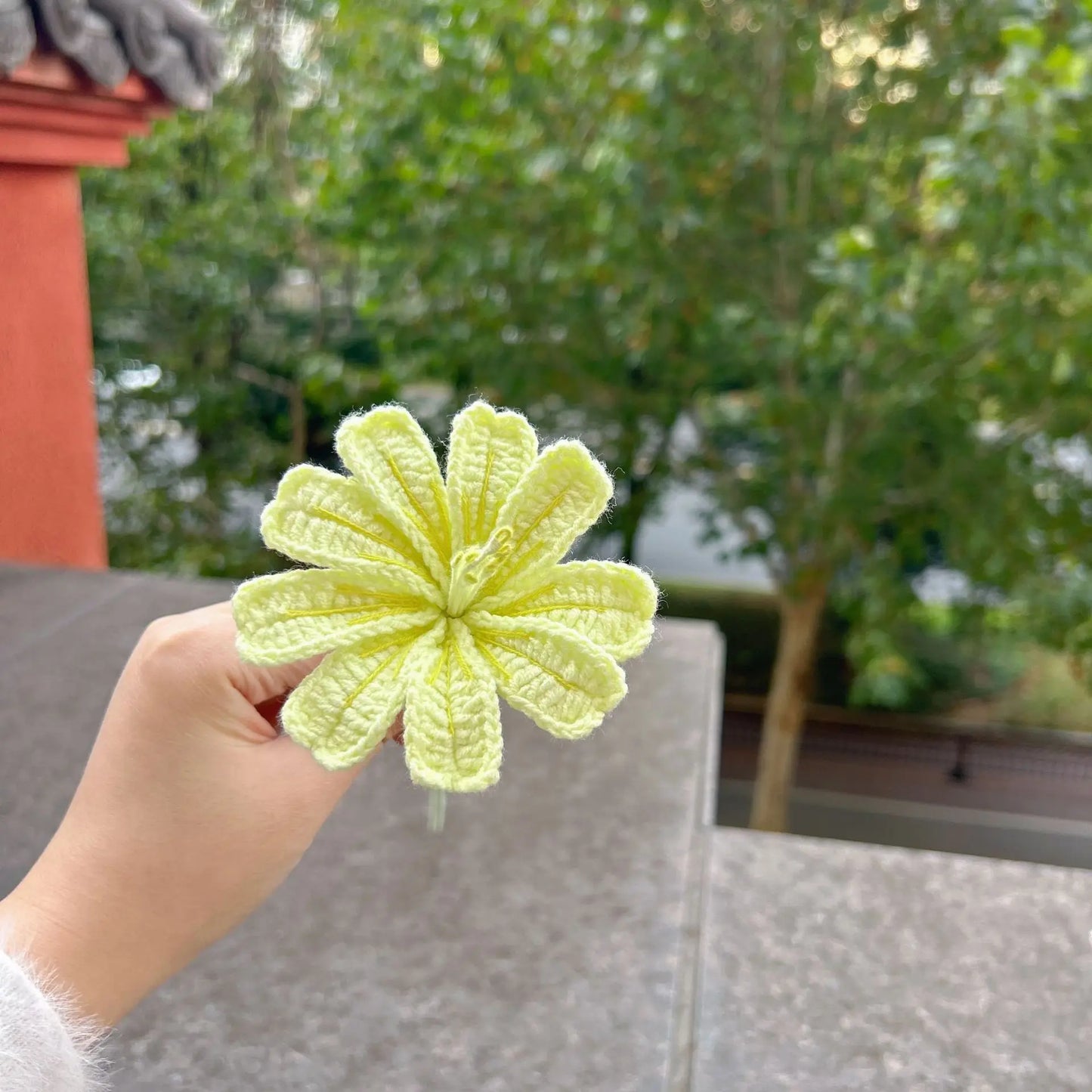 Creative Crochet Bouquet Cute Knitted Flower Lovely Artificial Flower Wedding Home Decor Valentine's Day Gifts