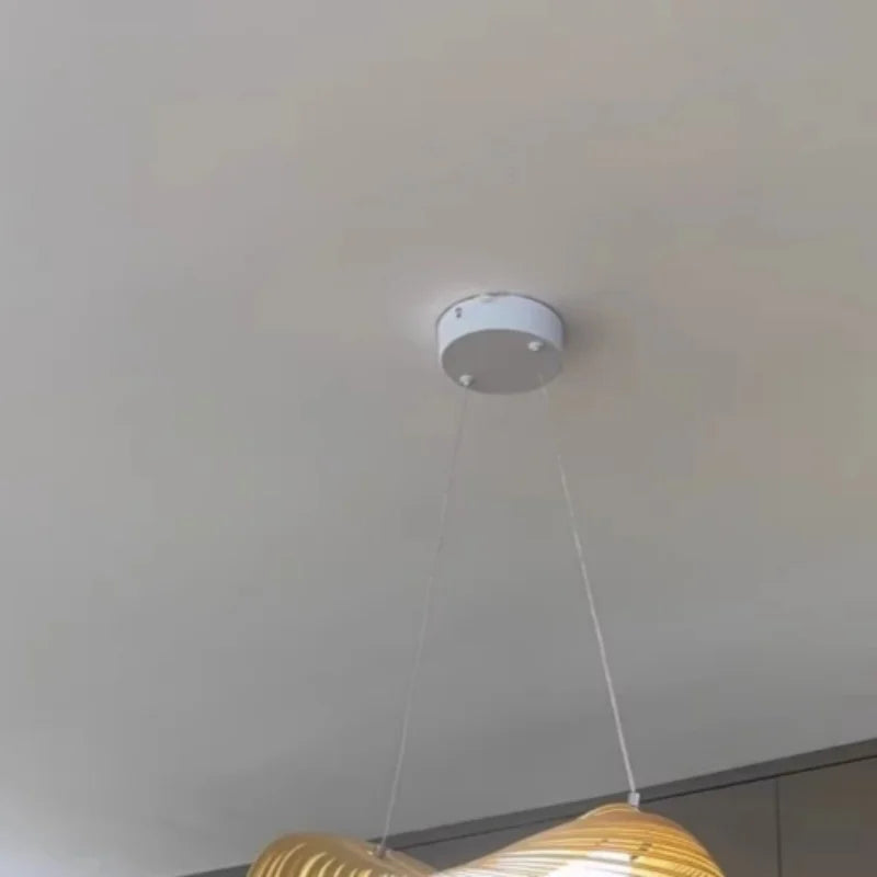Italian Designer Birch Wood LED Light Pendant Lamp for Staircase Kitchen Restaurant Shop Chandelier Indoor Lighting Home Decor