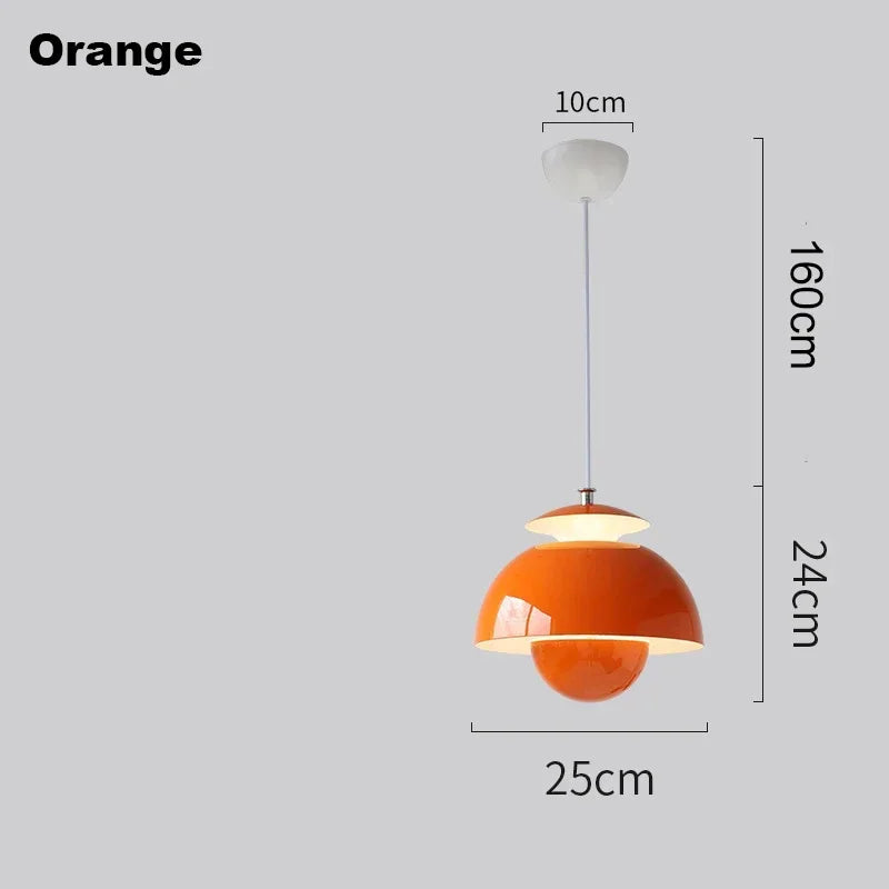 Danish New Design Flower Bud Led Pendant Lamp Restaurant Dining Desk Children's Room Bedroom Bedside Chandelier Home Decor Light