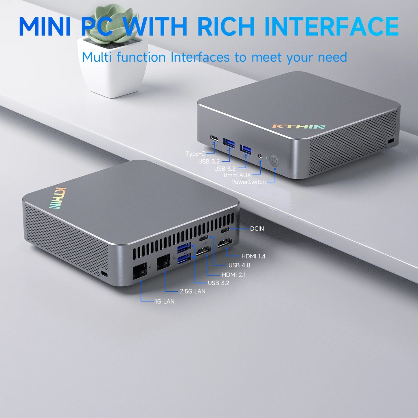13th Gens i5 13600H Mini PC USB4.0 4.8GHz 2.5G LAN Gaming Mini PC WIFI6 BT5.2 DDR5 4800MHz PCIe SSD Mini Desktop PC/ OpenClaw