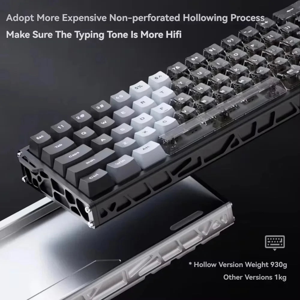 AJAZZ ALUX60 Aluminum Magnetic Mechanical Keyboard 0.125ms Latency RT 0.01mm 8K Rapid Trigger Gaming HotSwap Gamer Keyboard