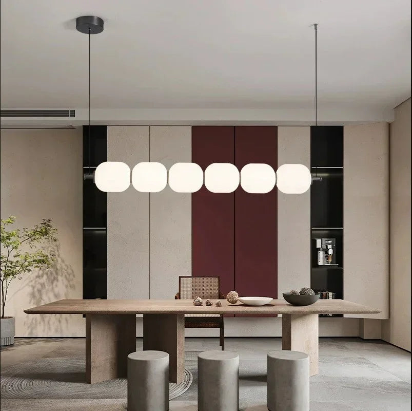 Nordic LED Minimalist Pendant Lights For Living Room Food Tables Kitchen Chandelier Home Decor Hanging Light White Fixture