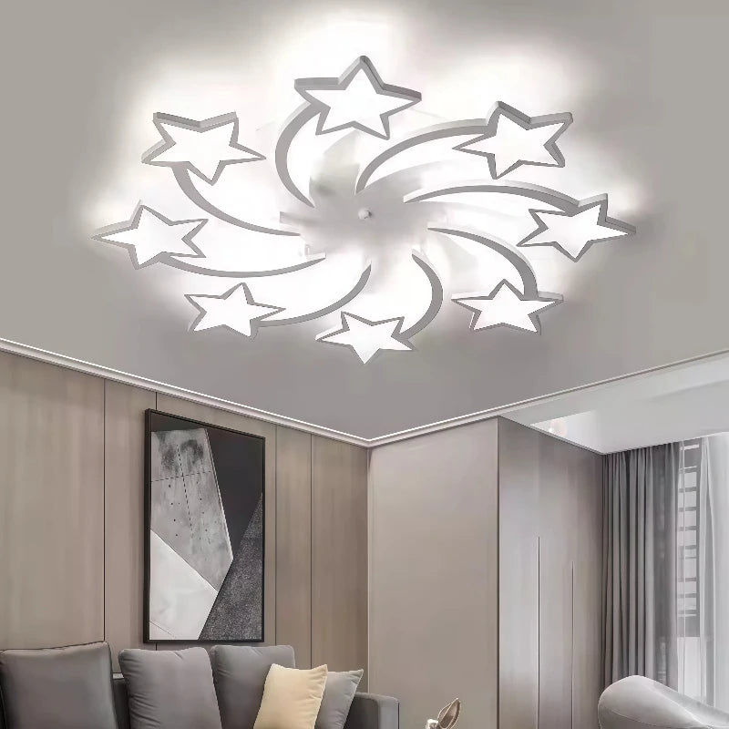 Modern Minimalist High-end LED Ceiling Chandeliers Flower Creative Pendant Lamps Design Bedroom Dinning Home Decor Light Fixture