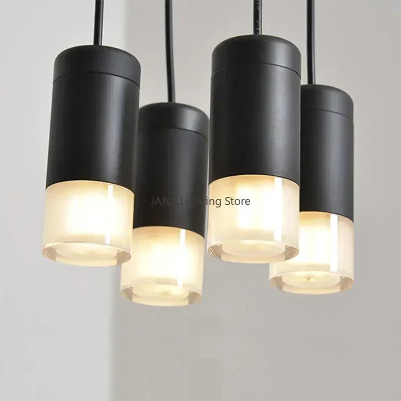 Italy Designer Acrylic Luxury LED Pendant Lamp Living Room Restaurant Bedroom Staircase Simple Line Chandelier Home Decor Light