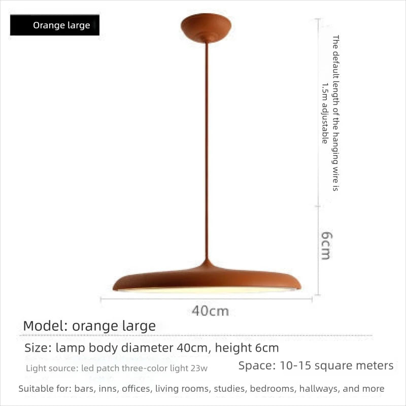 Modern Macaron UFO Led Pendant Lamp Restaurant Kitchen Hotel Table Living Room Round Indoor Chandelier Home Decor Hanging Lamp