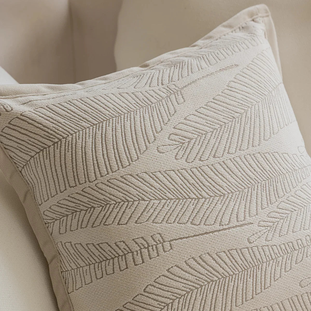 French Cream Style Pillow Covers Decorative Ins Plant Jacquard Cushion Cover 45*45 Home Decor Living Room Decoration Pillowcases