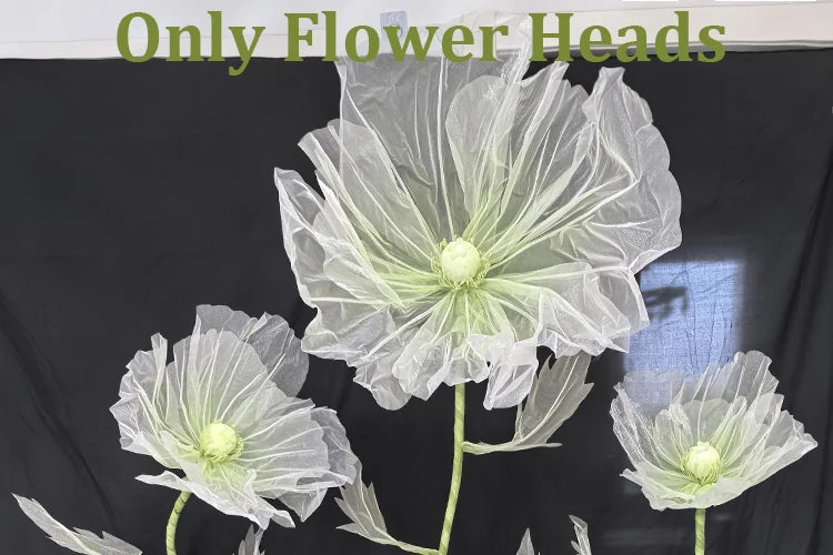 190cm Wedding Decor Props Artificial Flowers Road Lead Flower Silk Yarn Flower Poppy Window Display Garden Decoration Home Decor