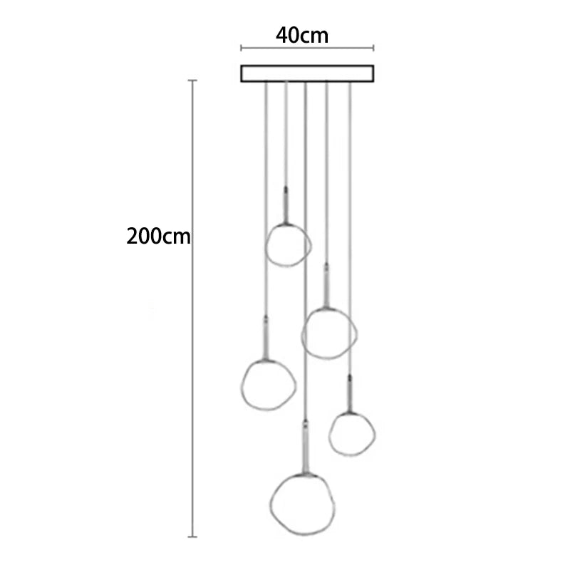 Modern home decor led lights pendant light lamps forstaircase Chandeliers for living room hanging light indoor lighting