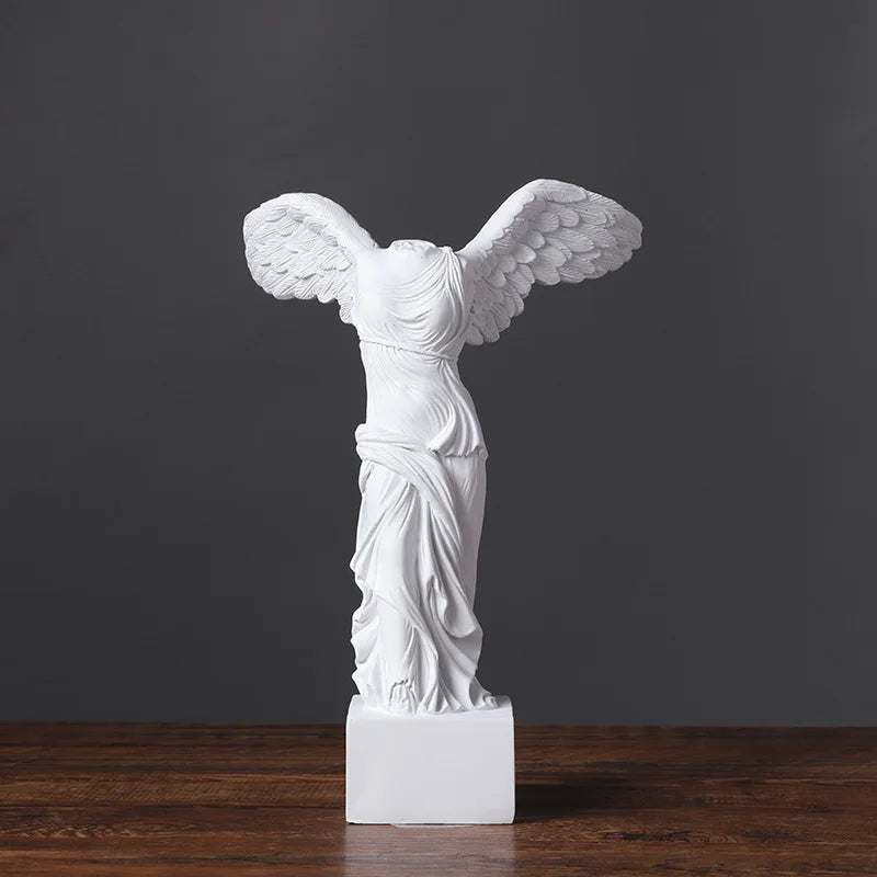 Greek Mythology Statue Goddess of Victory Victoria Figurines Winged Victory of Samothrace Resin Sculpture  Home Decor Ornament