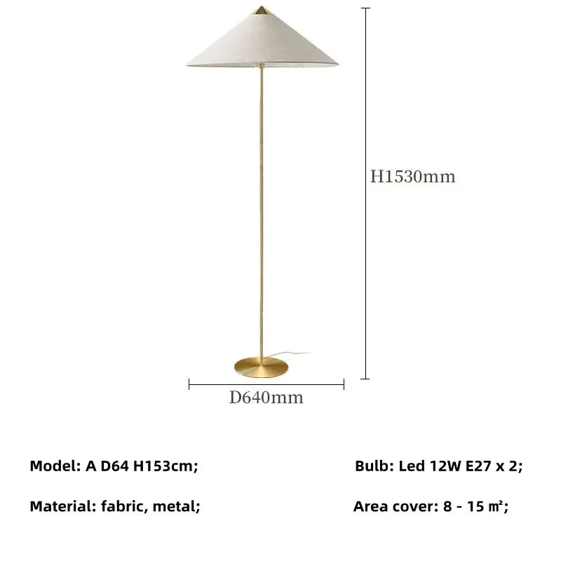 Denmark GUBI Handmade Rattan Woven Floor Lamp for Living Room Bedroom Home Decor Bedside Sofa Corner Standing Light Fixtures