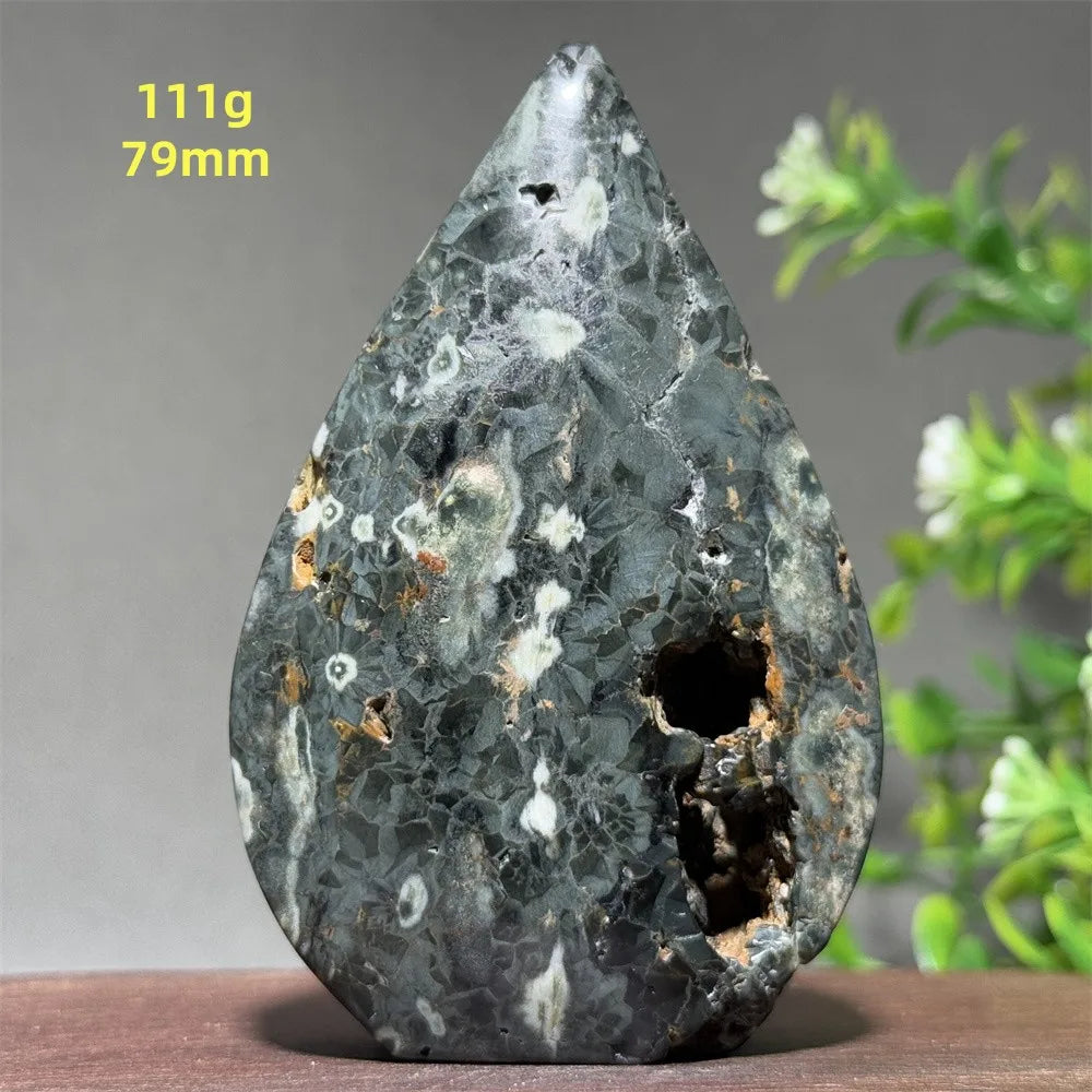 Natural Ancient Ocean Jasper Crystalline Cluster Free Form Torch Mineral Rock Spirit Energy Witchcraft Healing Home Decor Gift