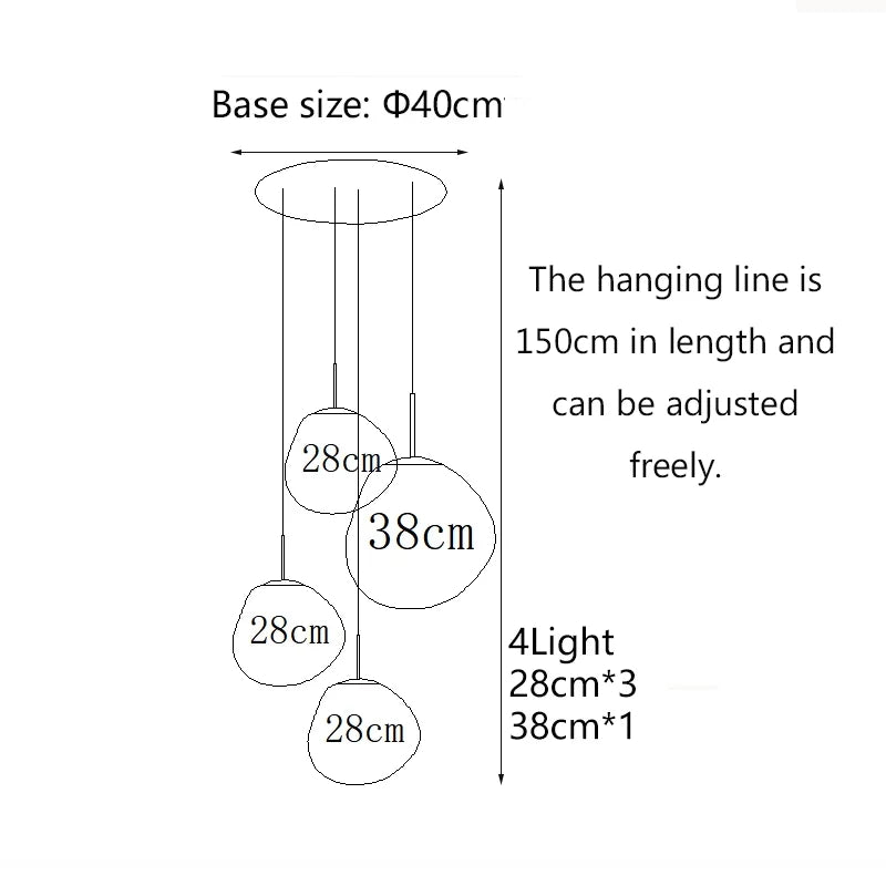 Original Lava Lamp Acrylic LED Chandeliers Restaurant Pendant lamp Long Staircase Villa Home Decor Lighting Fixture Luminaries
