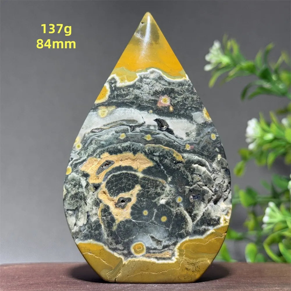 Natural Ancient Ocean Jasper Crystalline Cluster Free Form Torch Mineral Rock Spirit Energy Witchcraft Healing Home Decor Gift