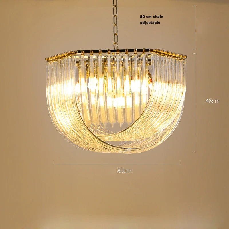 Modern Luxury Crystal Iron Chandelier Living Room Restaurant Bedroom Villa Hotel Lobby Highend Led Ceiling Lamp Home Decor Light