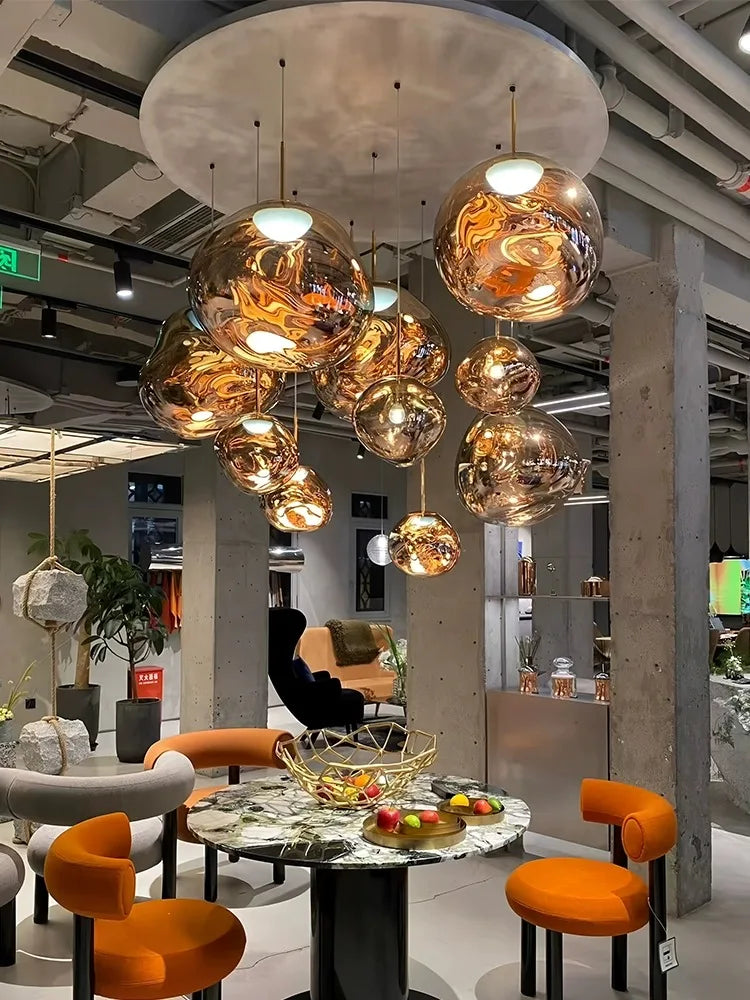 Original Lava Lamp Acrylic LED Chandeliers Restaurant Pendant lamp Long Staircase Villa Home Decor Lighting Fixture Luminaries