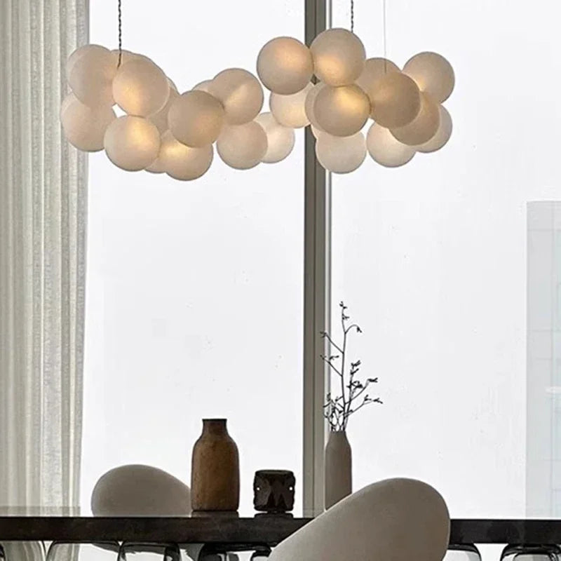 Acrylic Ball Pendant Lamps Nordic for Living Dining Room Table Kitchen Chandelier Dimmable Home Decor Lighting Luminaires
