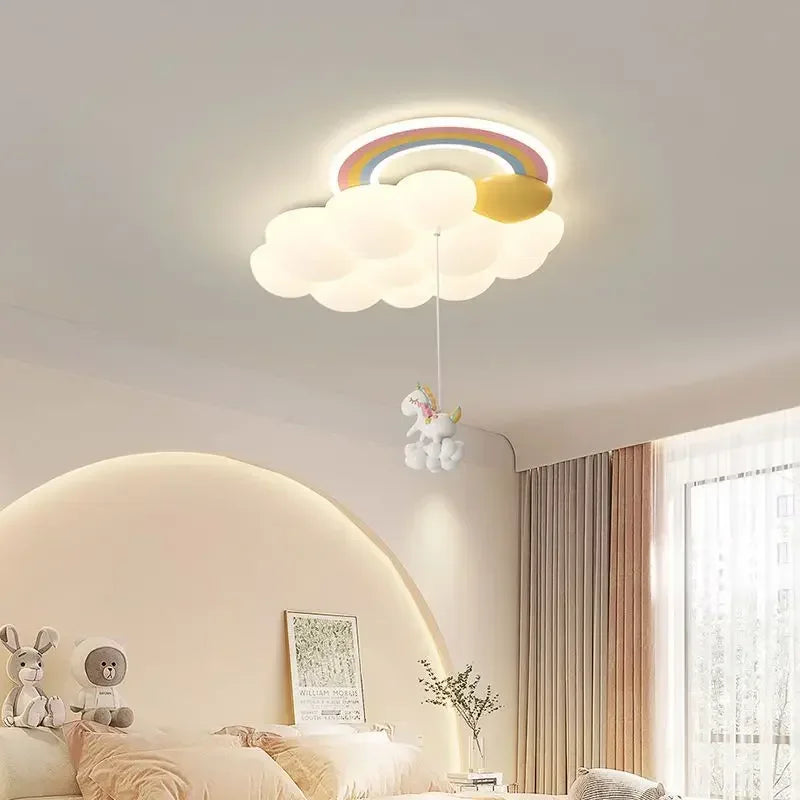 Nordic Cloud Child Stylish Ceiling Lights for Girl Bedroom Nursery Children's Room Chandelier Home Decor Lighting Luster Fixture