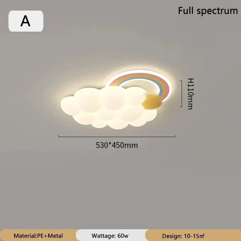 Nordic Cloud Child Stylish Ceiling Lights for Girl Bedroom Nursery Children's Room Chandelier Home Decor Lighting Luster Fixture