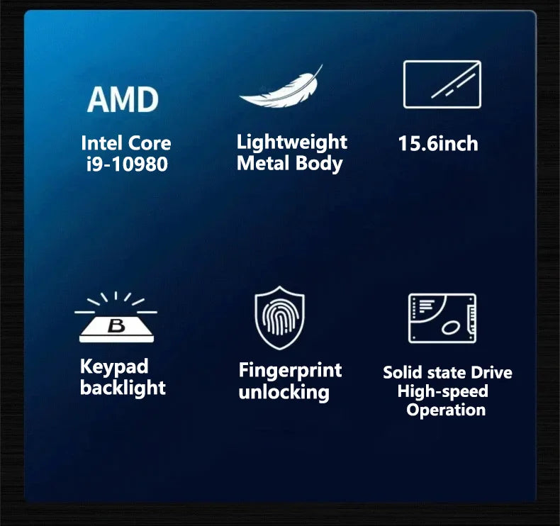 LENO 15.6" Intel Core i9 10980HK Windows 11 Pro Laptop Computer  Portable Notebook PC Office Study 32GB RAM 512GB 1TB 2TB SSD