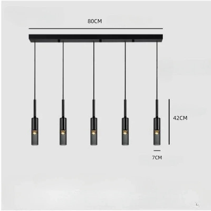 Nordic Minimalist LED Glass Chandelier Ceiling Pendant Lamp Bedroom Bedside Bar Counter Home Decor Lighting Fixtures