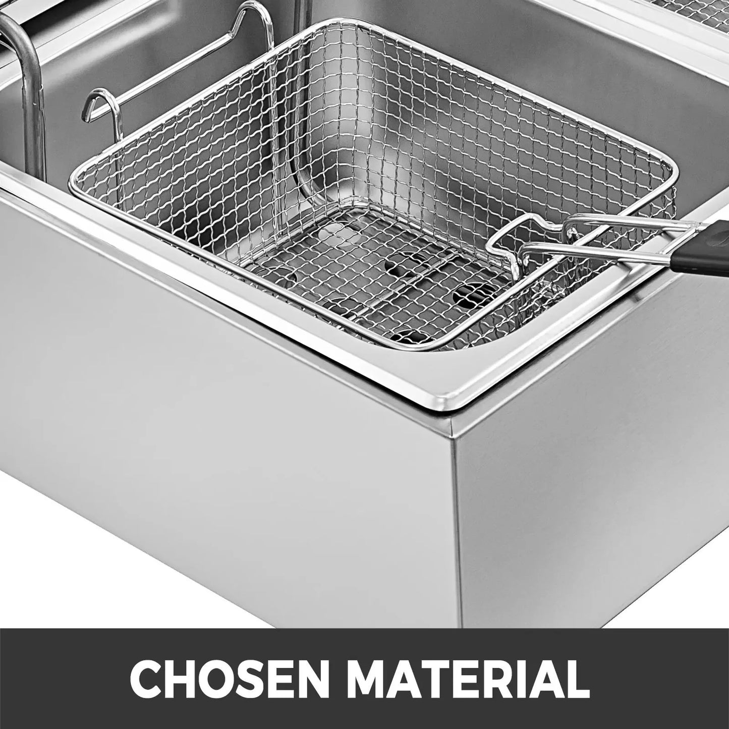 Electric Deep Fryers Dual Tanks 12L for Fast Food Restaurant or Camping Picnic Fried Chicken Frying Chips French Fries