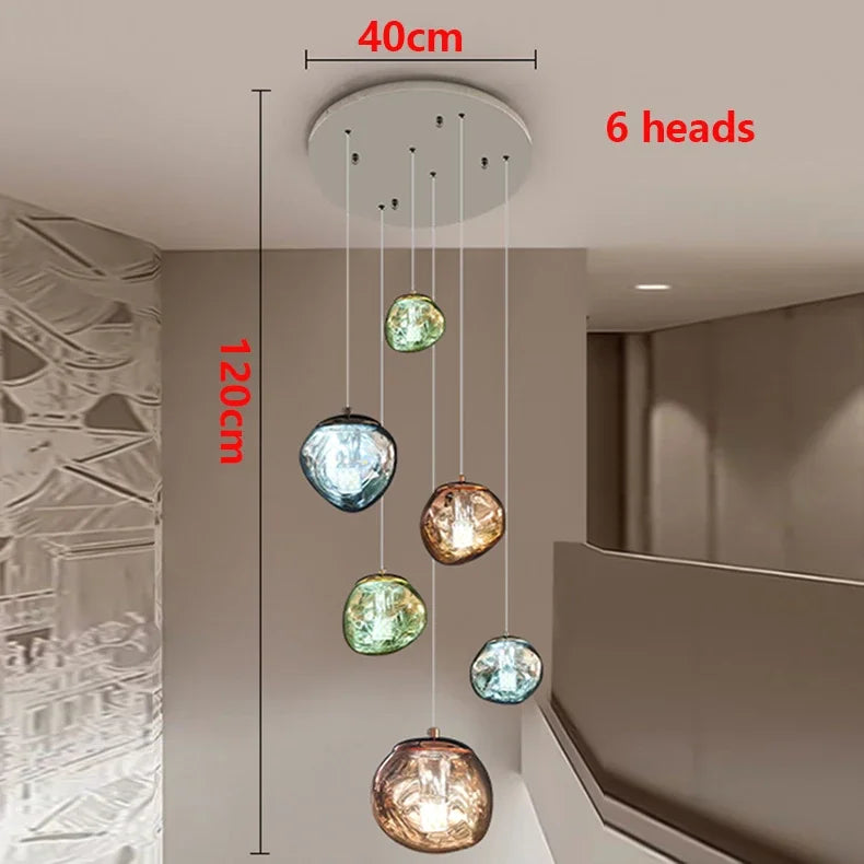 Modern home decor led lights pendant light lamps forstaircase Chandeliers for living room hanging light indoor lighting