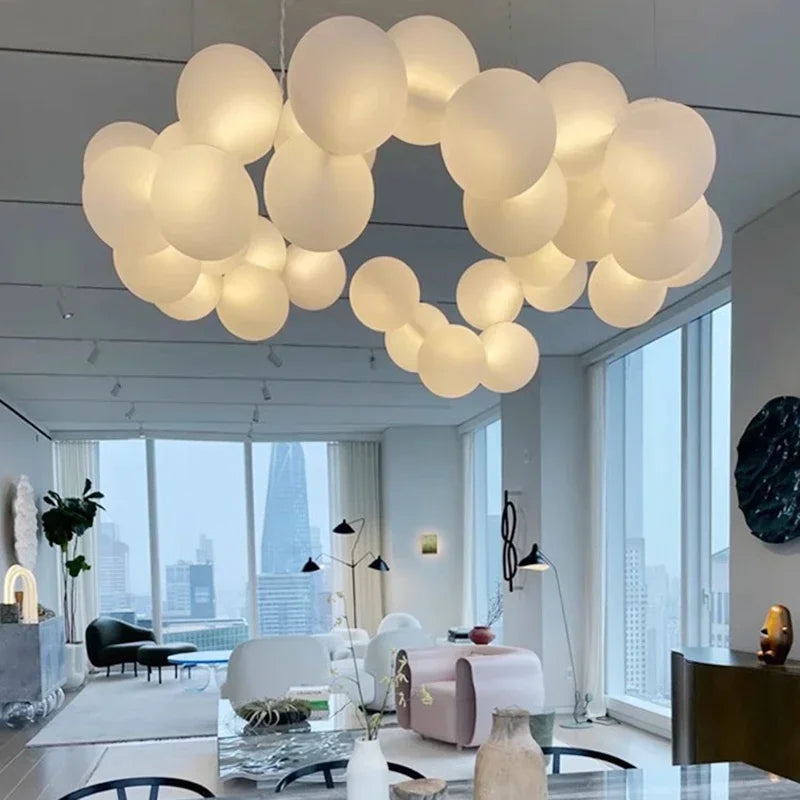 Acrylic Ball Pendant Lamps Nordic for Living Dining Room Table Kitchen Chandelier Dimmable Home Decor Lighting Luminaires