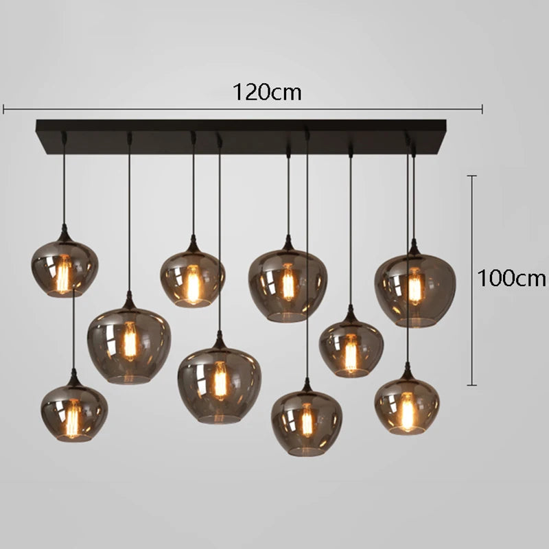 LED Pendant Light Modern High-end Restaurant Cup Transparent Glass for Living Room Chandelier Bedroom Home Decor Art Lamp Design