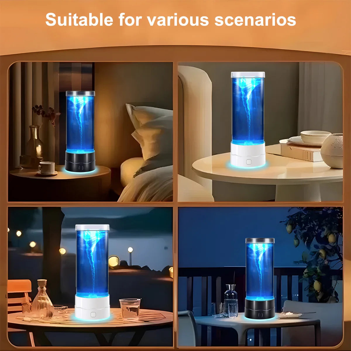 LED Tornado Night Light USB Multi-Colour Changing Atmosphere Lamp Creative Home Decor Lamp Children's Birthday & Christmas Gift