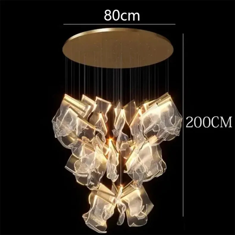 Modern home decor led lights pendant light lamps forstaircase Chandeliers for living room hanging light indoor lighting