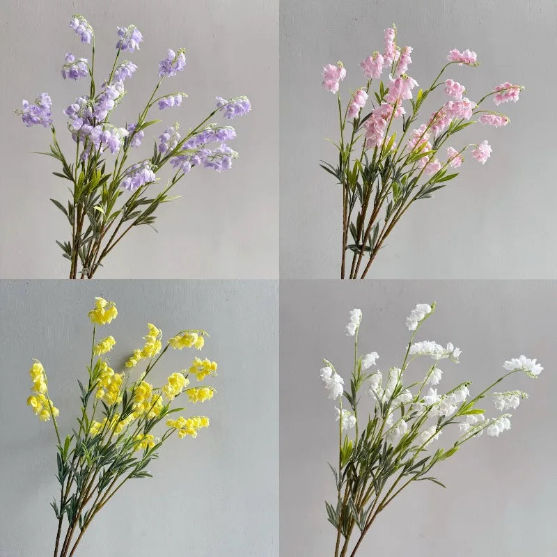 5Pcs Artificial Lily of The Valley Silk Flower Wedding Decor Bridal Bouquet Accessories Fake Bellflower Party Table Home Decor