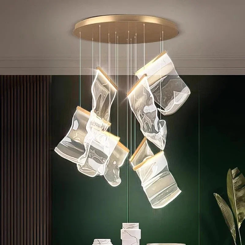 Modern home decor led lights pendant light lamps forstaircase Chandeliers for living room hanging light indoor lighting