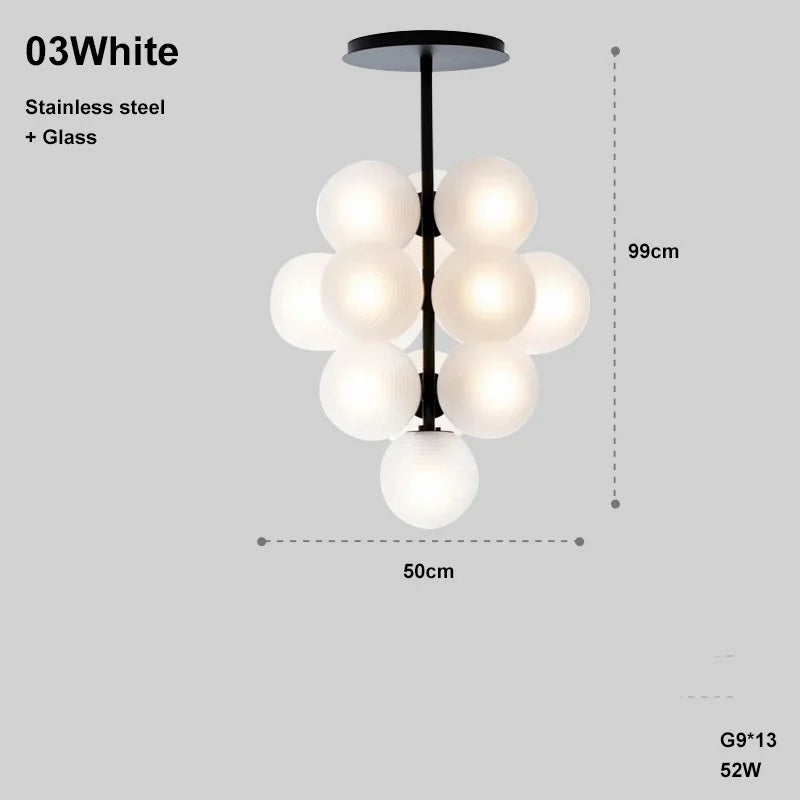Simple Design Grape Lamp Series Personality Home Decor Elegant Creative Ripple Ball Lights Ceiling Chandelier For Living Room