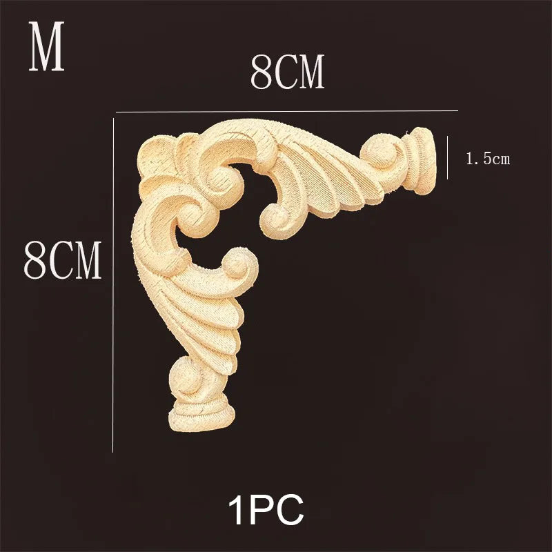 Wood Corner Joint Appliques Molding Home Decor Items Background Wall Decoration for Living Room Wooden Furniture Accessories
