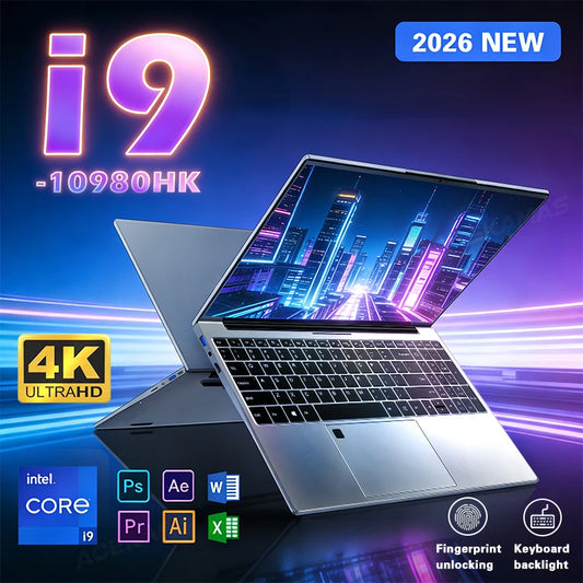 15.6" Intel Core i9 10980HK Laptop Computer Windows 11 Pro 16GB RAM 1TB 2TB SSD Notebook PC Portable Laptops Gaming Fingerprint