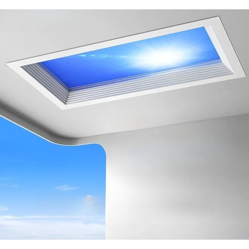 Modern Minimalist Recessed LED Sky Ceiling Light Sky Blue Simulation Sunlike Daylight Lamp for Kitchen Bathroom Home Decor