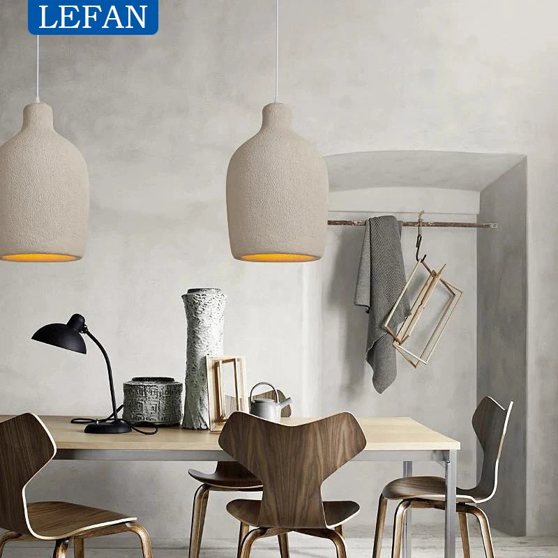 Morden Restaurant LED Chandelier Light Bar Designer Bedroom Bedside Lamp Home Decor Cement Living Room Homestay Hanging Light