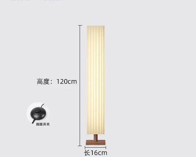 Fabric Wood LED Floor Lamp Decorative Standing Night Light for Living Room Sofa Side Bedroom Bedside Home Decor