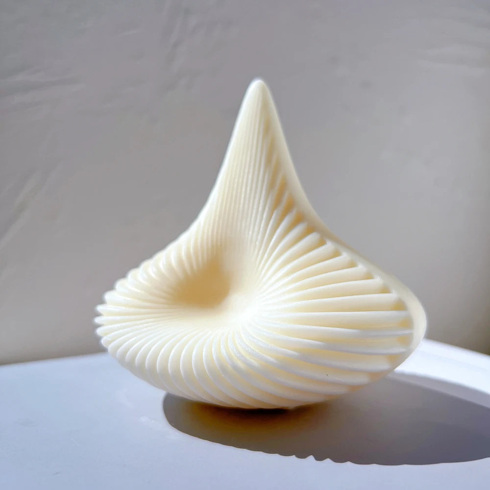 Geometric Pyramid Ribbed Candle Silicone Mold Striped Swirl Spiral Bendy Candle Mould Funky Dinner Soy Wax Home Decor